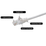connektgear 15m RJ45 CAT5e UTP Stranded Flush Moulded Network Cable - 24AWG - White