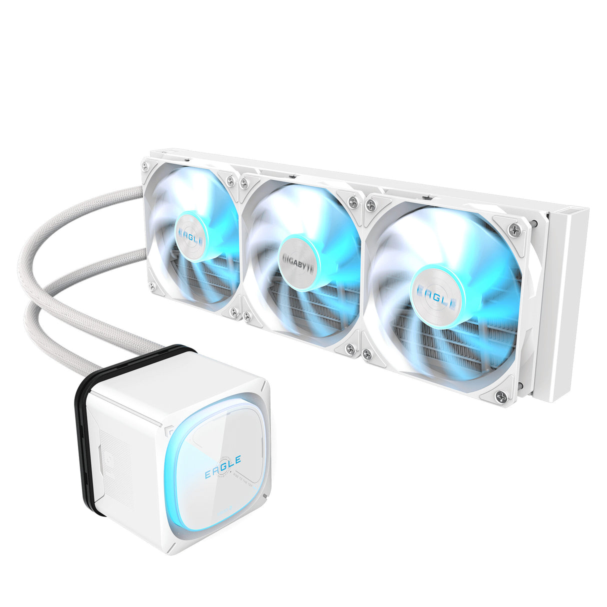 GIGABYTE EAGLE 360 ICE Liquid CPU Cooler - 3x120mm ARGB Fans, full-color LCD, DAISY-CHAIN, Intel LGA 1851 and AMD AM5 Compatible