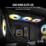 Corsair Hydro Series iCUE H150i Elite LCD Display Performance Liquid CPU Cooler
