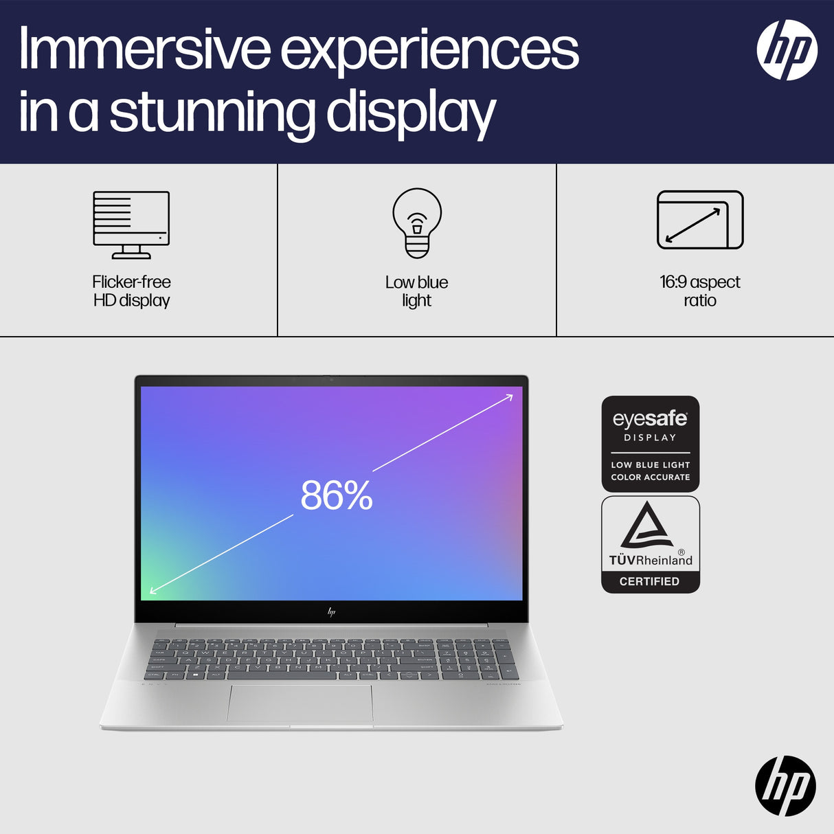 HP ENVY 17-cw0003na Intel® Core™ i5 i5-13500H Laptop 43.9 cm (17.3") Full HD 16 GB DDR4-SDRAM 512 GB SSD Wi-Fi 6E (802.11ax) Windows 11 Home Silver