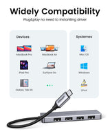 Ugreen 70336 interface hub USB 3.2 Gen 1 (3.1 Gen 1) Type-C 5000 Mbit/s