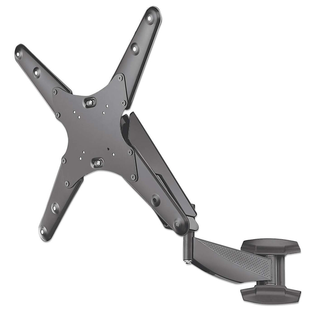 Manhattan Wall Mount for TV & Monitors (Spring Arm 3 pivots), For screens 17" to 55", VESA compatability: all between 75x75mm and 400x400mm - check the dimensions of the four mounting holes on back of screen to ensure it fits, Max 30kg, Black, Bracket