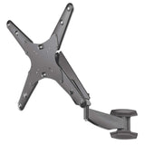 Manhattan Wall Mount for TV & Monitors (Spring Arm 3 pivots), For screens 17" to 55", VESA compatability: all between 75x75mm and 400x400mm - check the dimensions of the four mounting holes on back of screen to ensure it fits, Max 30kg, Black, Bracket