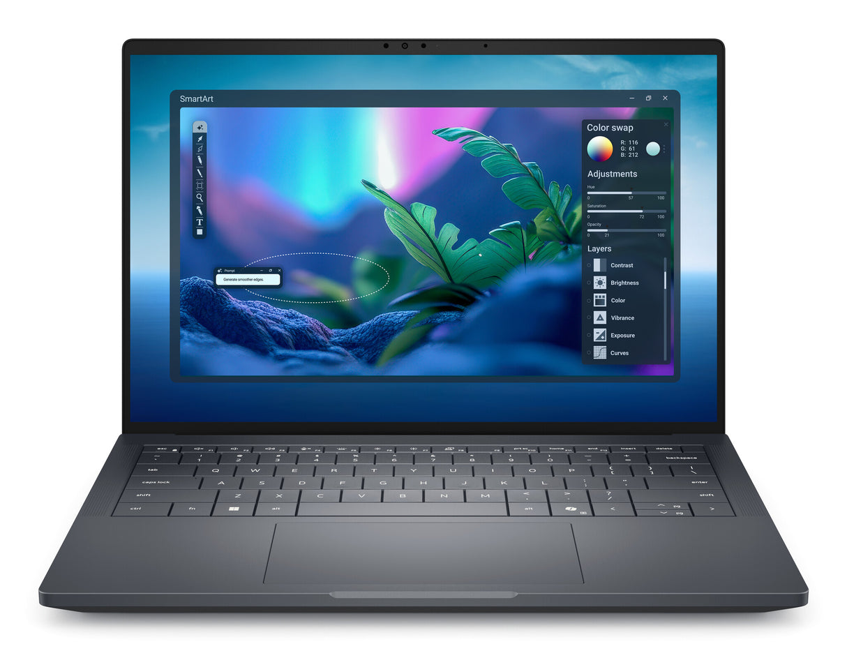 DELL Pro Max 14 Premium MA14250 Intel Core Ultra 7 265H Laptop 35.6 cm (14") Full HD+ 32 GB LPDDR5x-SDRAM 1 TB SSD NVIDIA RTX PRO 2000 Blackwell Wi-Fi 7 (802.11be) Windows 11 Pro UK English Grey