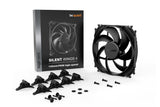 ¡tranquilizarse! Ventilador negro Silent Wings 4 PWM de alta velocidad, 140 mm, 1900 RPM, conector de ventilador PWM de 4 pines, marco negro, aspas negras, aspas de ventilador optimizadas para un rendimiento de alta gama, 2 opciones de montaje