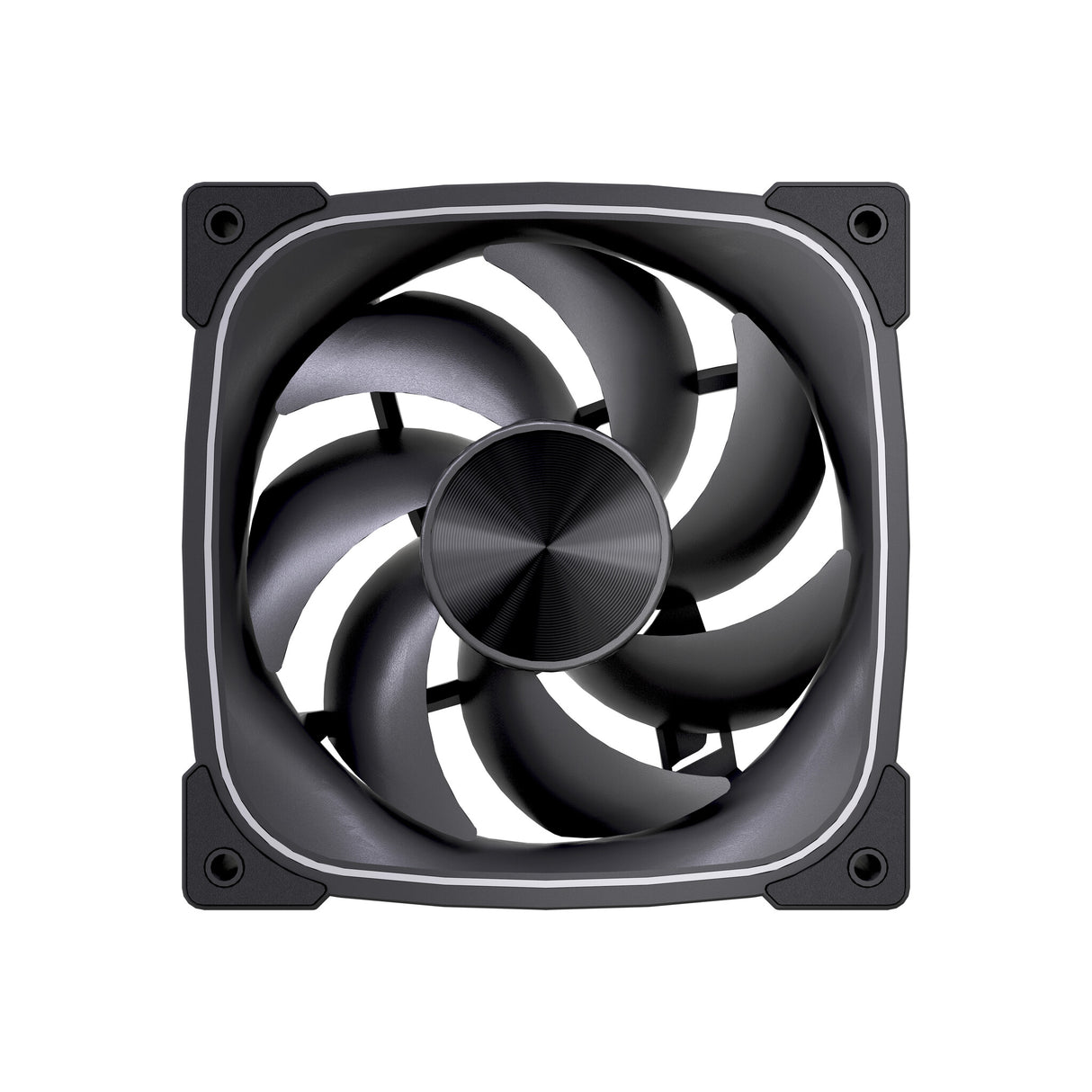 VIDA Stealth 120mm ARGB PWM Case Fan, Hydraulic Bearing, Outer Ring Lighting, 600-1500 RPM, Black Computer case 12 cm 80 pc(s)