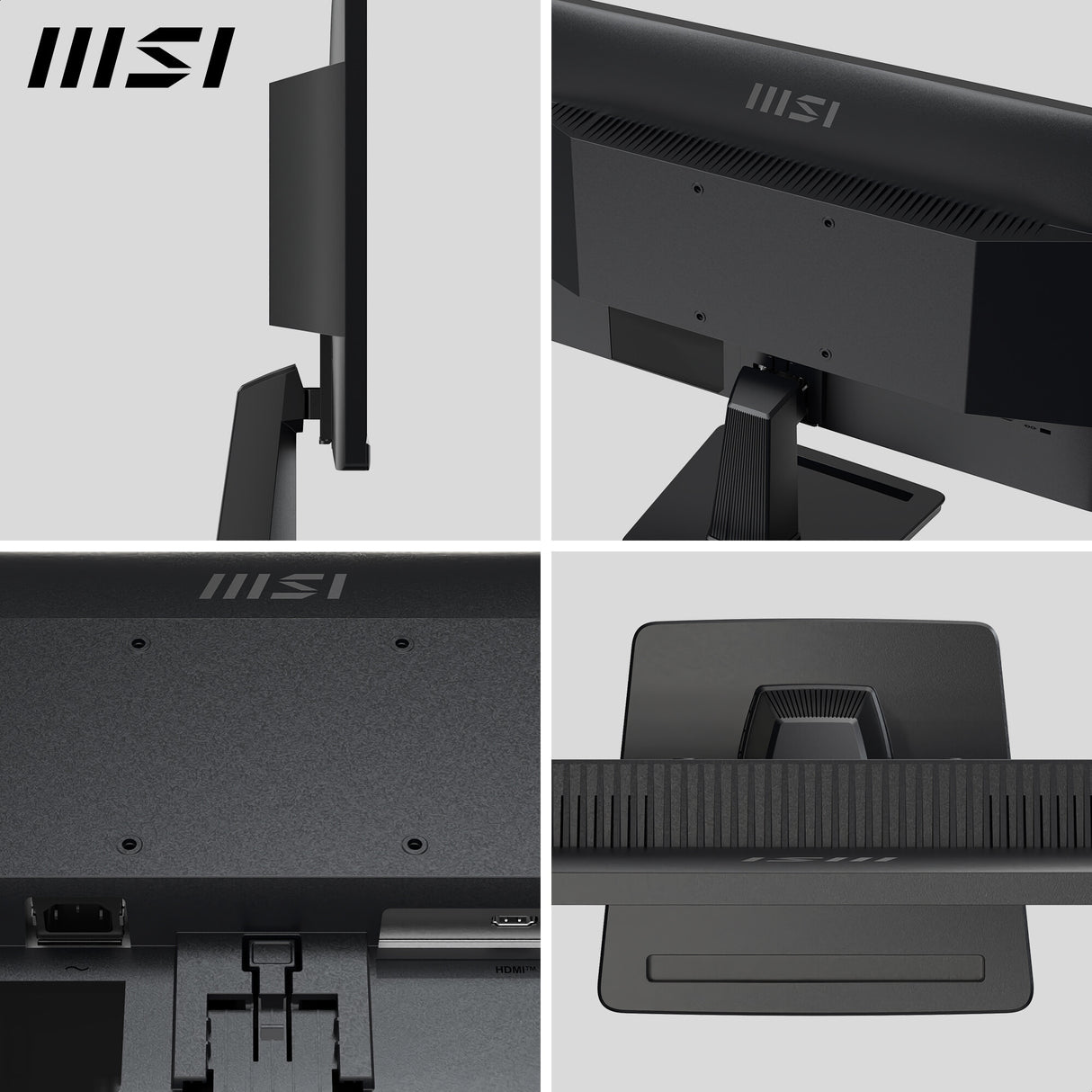 MSI Pro MP225V 21.45 Inch Monitor, FHD (1920 x 1080), 100Hz, VA, 1ms, 1x HDMI 1.4b, 1x D-Sub(VGA), Anti-Glare, Anti-Flicker, Less Blue light, TÜV Certified, VESA, Kensington, Black