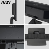 MSI Pro MP225V 21.45 Inch Monitor, FHD (1920 x 1080), 100Hz, VA, 1ms, 1x HDMI 1.4b, 1x D-Sub(VGA), Anti-Glare, Anti-Flicker, Less Blue light, TÜV Certified, VESA, Kensington, Black