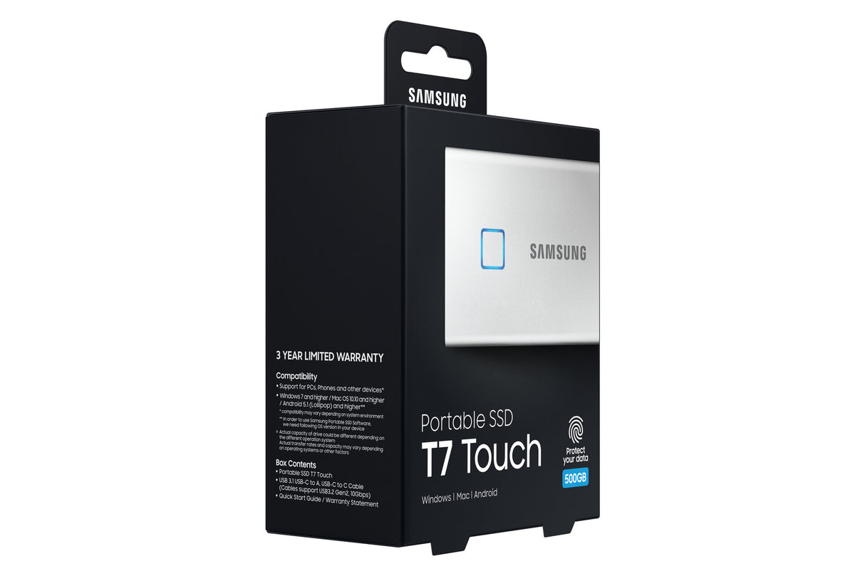 Samsung Portable SSD T7 Touch 500GB - Silver