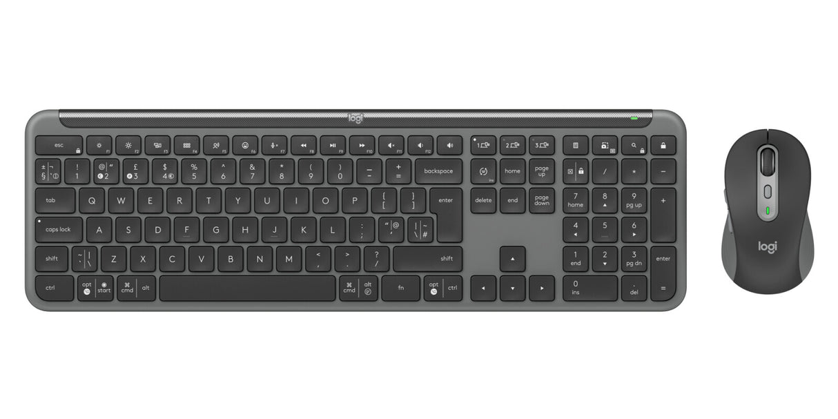Logitech 920-012511 keyboard Mouse included Office RF Wireless + Bluetooth QWERTY UK English Graphite