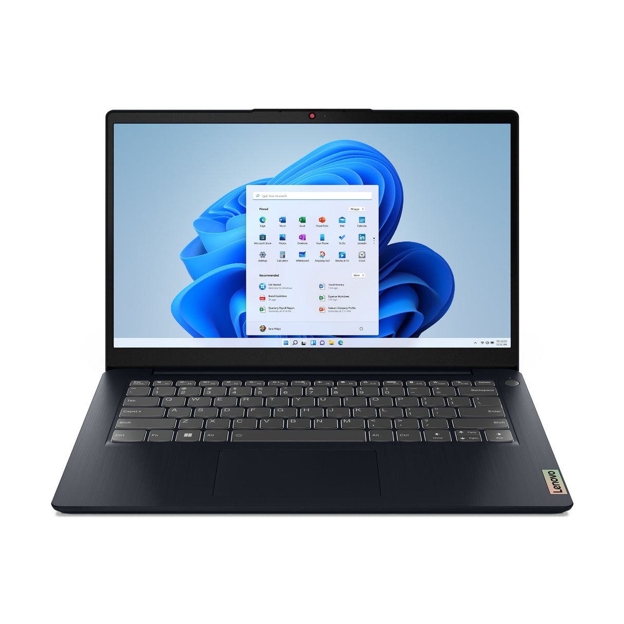 Lenovo IdeaPad 3 14ABA7 AMD Ryzen™ 3 5425U Laptop 35.6 cm (14") Full HD 4 GB DDR4-SDRAM 128 GB SSD Wi-Fi 6 (802.11ax) Windows 11 Home in S mode UK English Blue