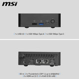 MSI Cubi NUC AI+ 3MG Intel Core Ultra 7 355 (12MB Cache), 16GB DDR5-SDRAM, 1000GB SSD, Intel Graphics, LAN, WLAN, Bluetooth, Windows 11 Pro ( NUC AI+ 3MG i7 355 FS 16GB 1TB W11PP)