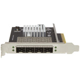 StarTech.com Quad Port 10G SFP+ Network Card - Intel XL710 Open SFP+ Converged Adapter - PCIe 10 Gigabit Ethernet Server NIC - 10GbE Fiber Optic LAN Card - Dell PowerEdge HPE ProLiant
