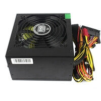 EVO LABS BR500-12BL Fuente de alimentación de 500 W, ventilador silencioso negro de 120 mm con ventilación mejorada, no modular, estable y confiable, empaquetado al por menor