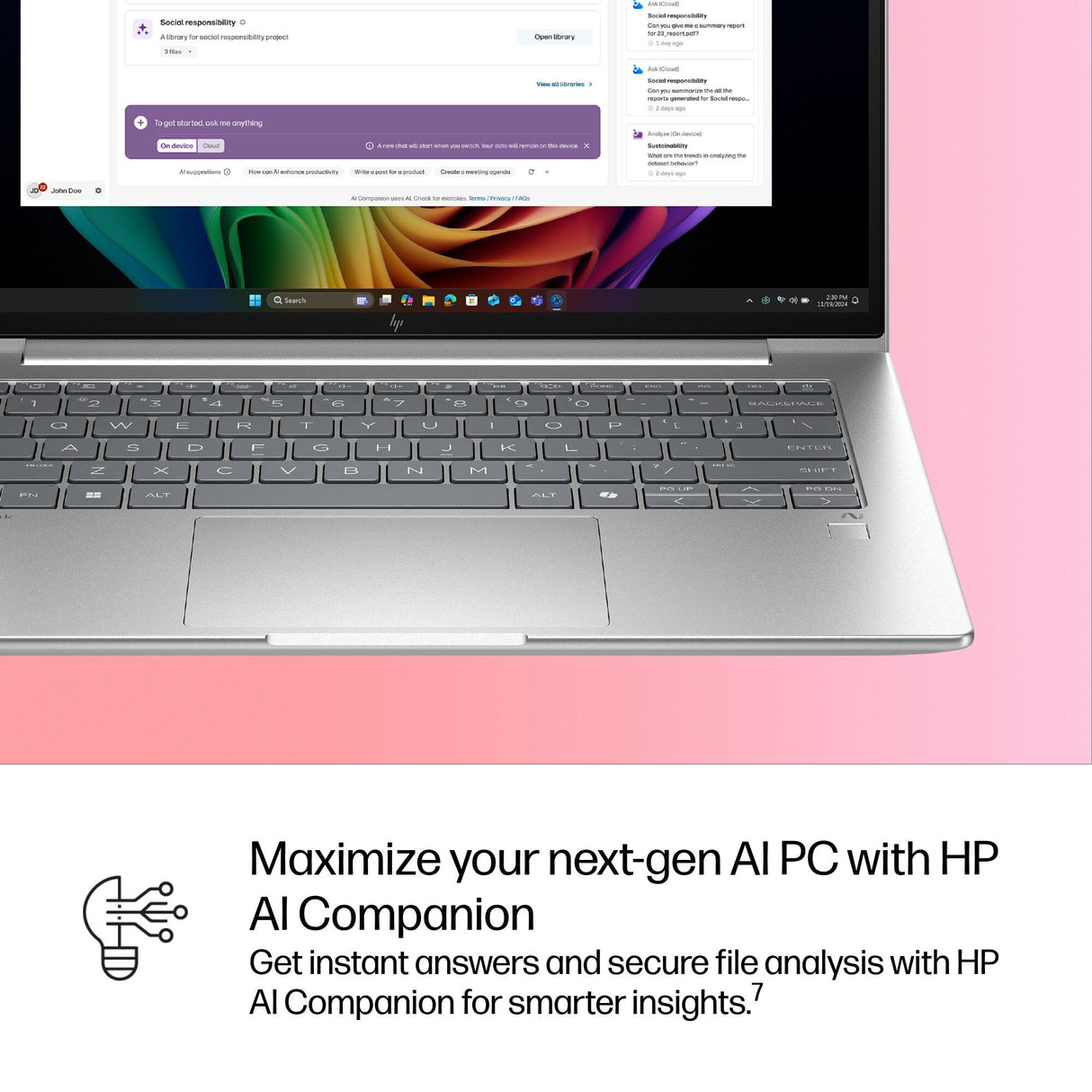 HP EliteBook 6 G1q 14 inch Notebook Next Gen AI PC Copilot+ PC Qualcomm Snapdragon X1-26-100 Laptop 35.6 cm (14") WUXGA 16 GB LPDDR5x-SDRAM 512 GB SSD Wi-Fi 7 (802.11be) Windows 11 Pro