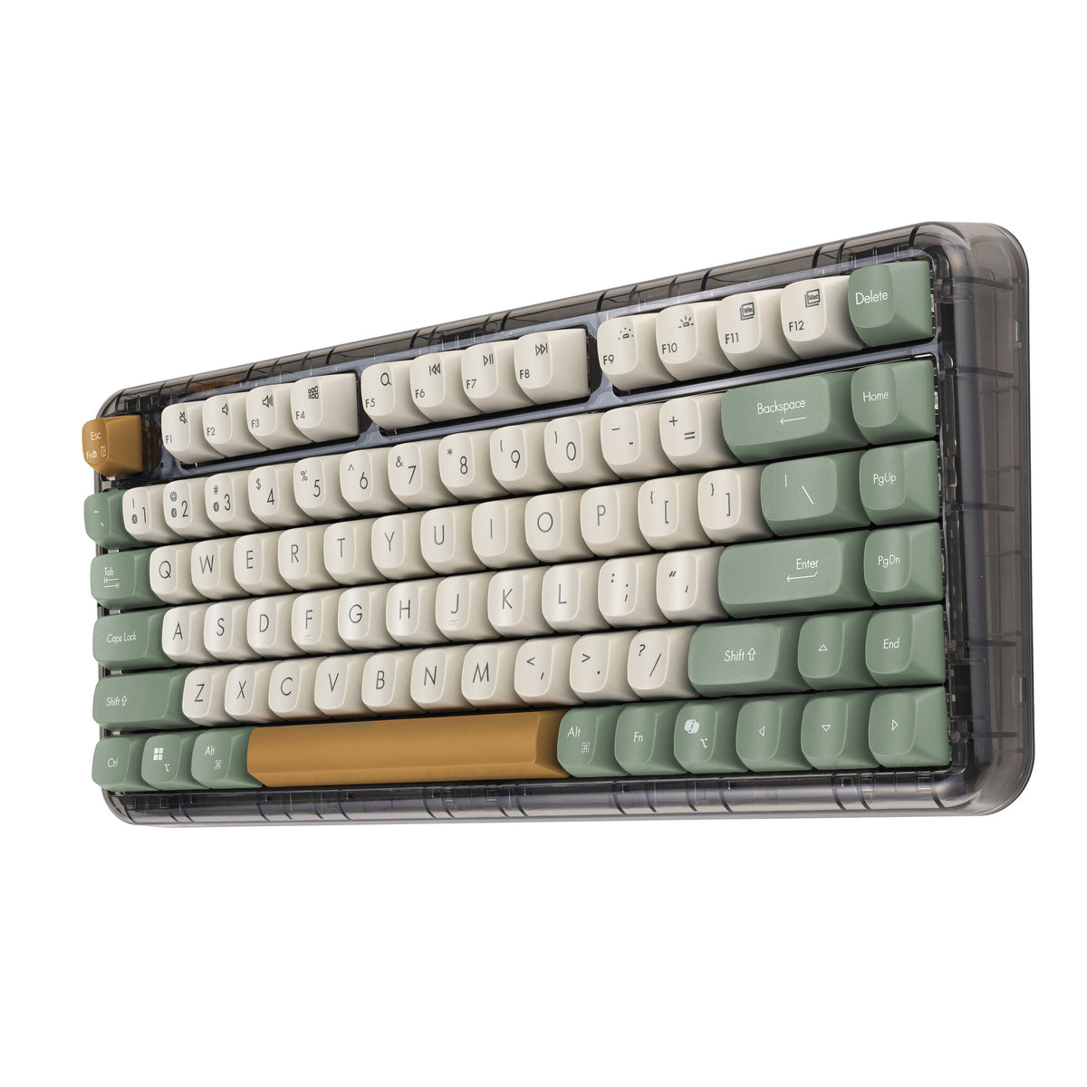 ASUS Jelly75 KD201 keyboard Universal USB + RF Wireless + Bluetooth Green, Beige, Orange