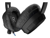 MAXCases Extreme Headset w/braided cable, inline volume control and built-in microphone w/USB-C connector (Black)