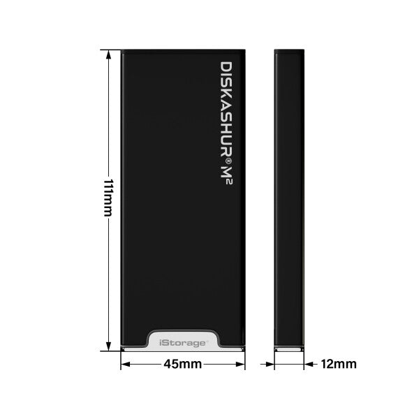 iStorage diskAshur M2 PIN 500 GB USB Type-A / USB Type-C 3.2 Gen 1 (3.1 Gen 1) Black