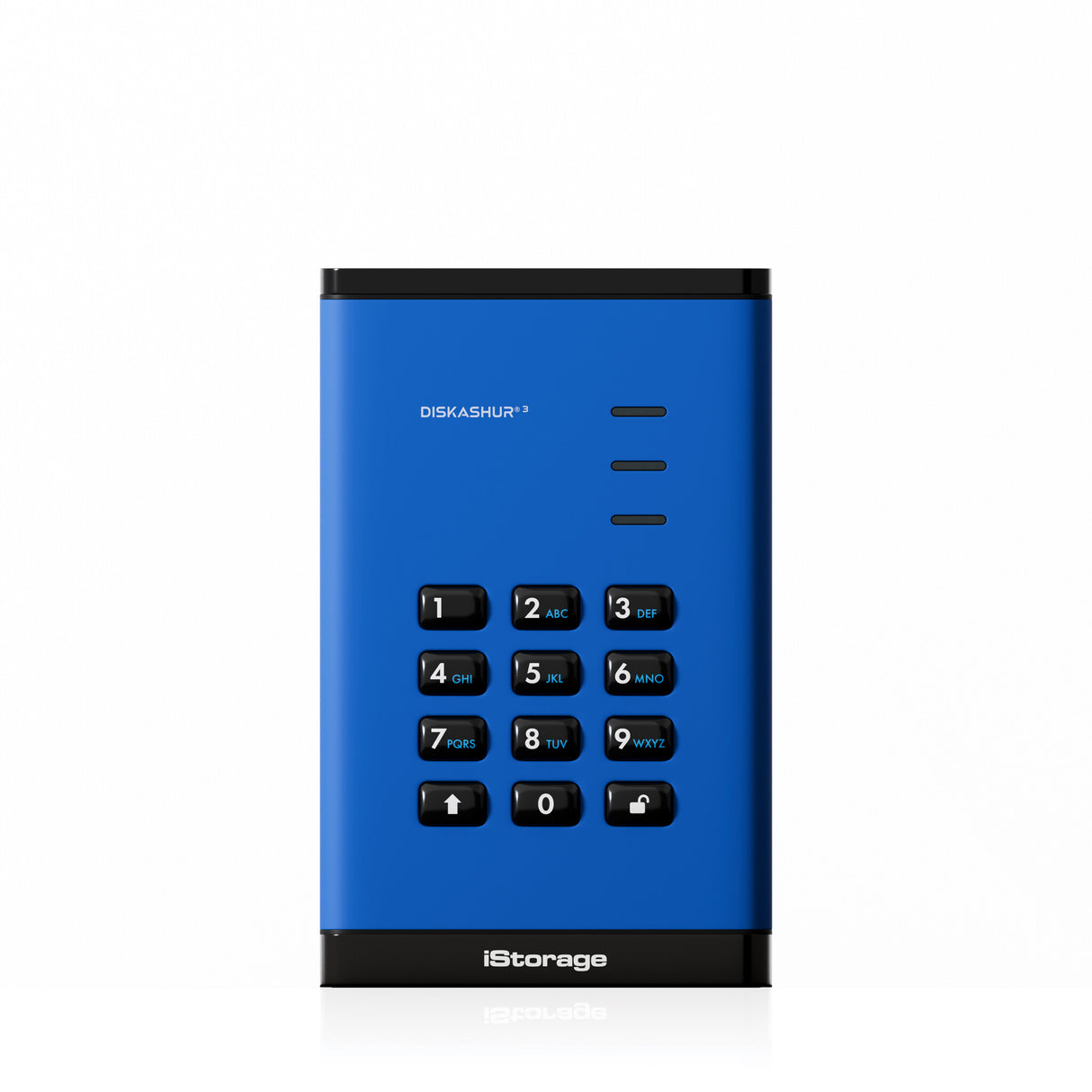 iStorage diskAshur³ HDD 5TB Blue | Secure Portable Hard Drive | FIPS 140-3 Level 3 Complaint |Common Criteria EAL 5+ | PIN protected | AES-XTS 256-bit hardware encryption | GDPR, TAA Compliant | Dust/Water Resistant |