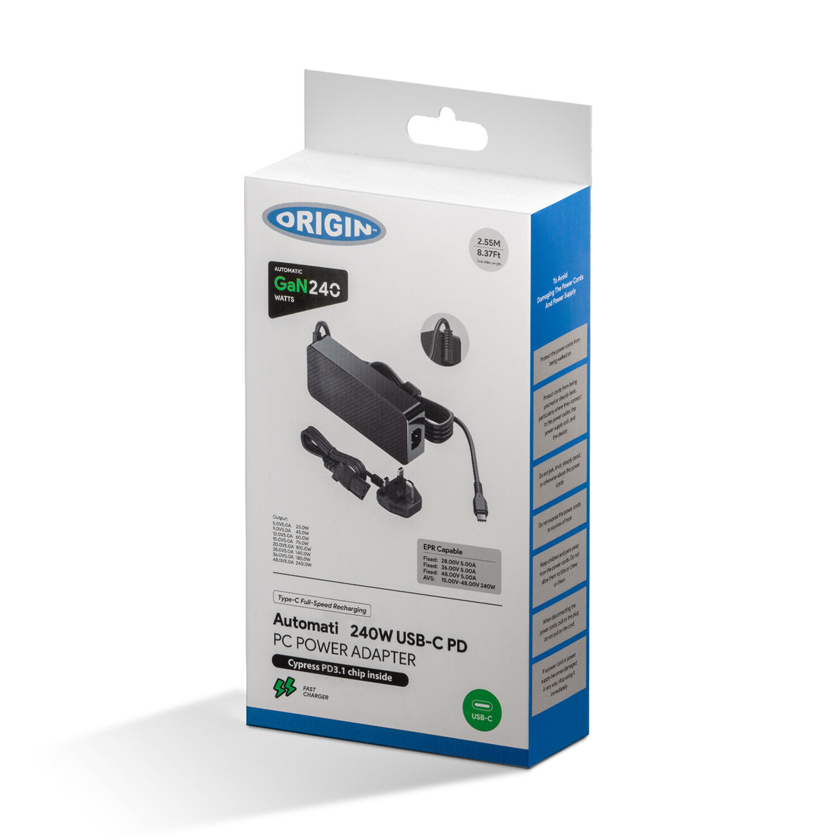 Origin Storage Origin 240W USB-C Adapter with UK Cable