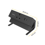 Fellowes Power Desk Type G Clamp Fit 1x230v 1xUSB-A 1x USB-C Socket 2m Cable Black - 100136980 power extension 1 AC outlet(s) Indoor