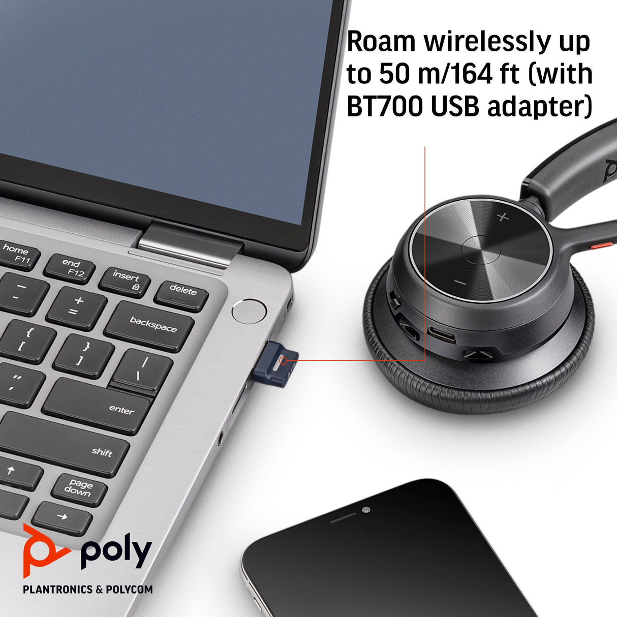 POLY Voyager 4310 USB-A Headset +BT700 dongle