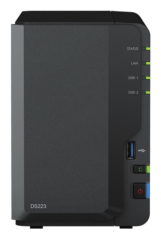 Synology DiskStation DS223 NAS Mini Tower Realtek RTD1619B 2 GB DDR4 24 TB HDD DiskStation Manager Black