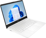 HP 14-dq6000na Intel® N N150 Laptop 35.6 cm (14") HD 4 GB DDR4-SDRAM 128 GB UFS Wi-Fi 6 (802.11ax) Windows 11 Home in S mode White