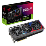 Asus ROG STRIX RTX4090 OC, PCIe4, 24 Go DDR6X, 2 HDMI, 3 DP, horloge 2640 MHz, overclocké, éclairage RVB