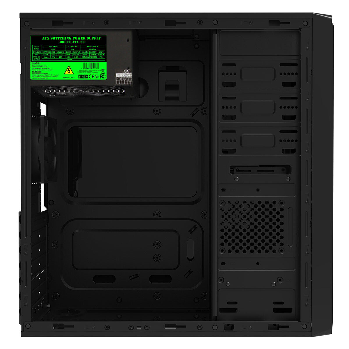 CiT JETSTREAM-SILVER computer case Midi Tower Black, Silver 500 W