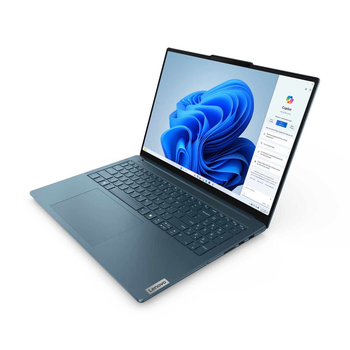 Lenovo Yoga Pro 9 16IMH9 Intel Core Ultra 9 185H Laptop 40.6 cm (16") 3.2K 64 GB LPDDR5x-SDRAM 1 TB SSD NVIDIA GeForce RTX 4070 Wi-Fi 6E (802.11ax) Windows 11 Home UK English Teal