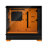 Fractal Design Pop Air RGB (Orange Core TG) Estuche para juegos con ventana de vidrio transparente, ATX, frente de malla hexagonal, interior/detalles en naranja, 3 ventiladores RGB y controlador ARGB