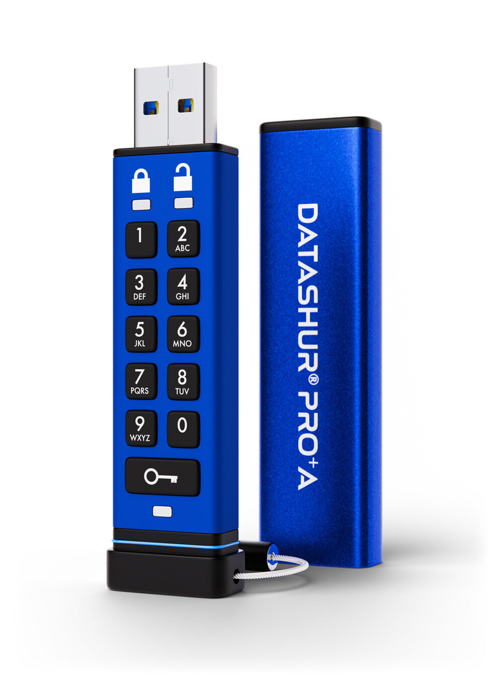 iStorage datAshur PRO+A 128GB | FIPS 140-3 Level 3 Certified | BSPA Certified | Secure USB Type-A drive | AES-XTS 256-bit Hardware Encryption | PIN protected