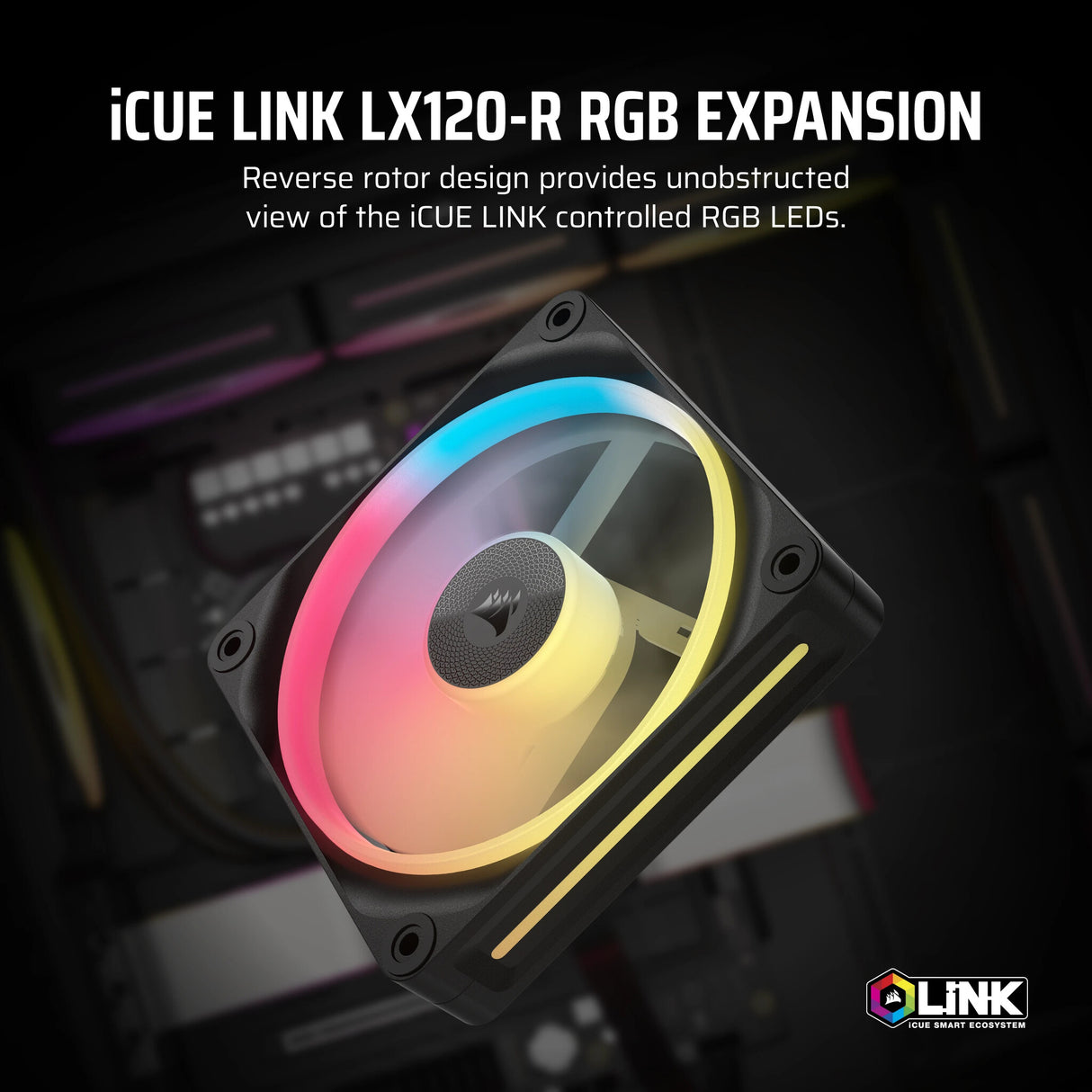 Corsair iCUE LINK LX120-R RGB Computer case Fan 12 cm Black 1 pc(s)