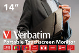 Verbatim 49591 computer monitor 35.6 cm (14") 1920 x 1080 pixels Full HD LCD Touchscreen Black