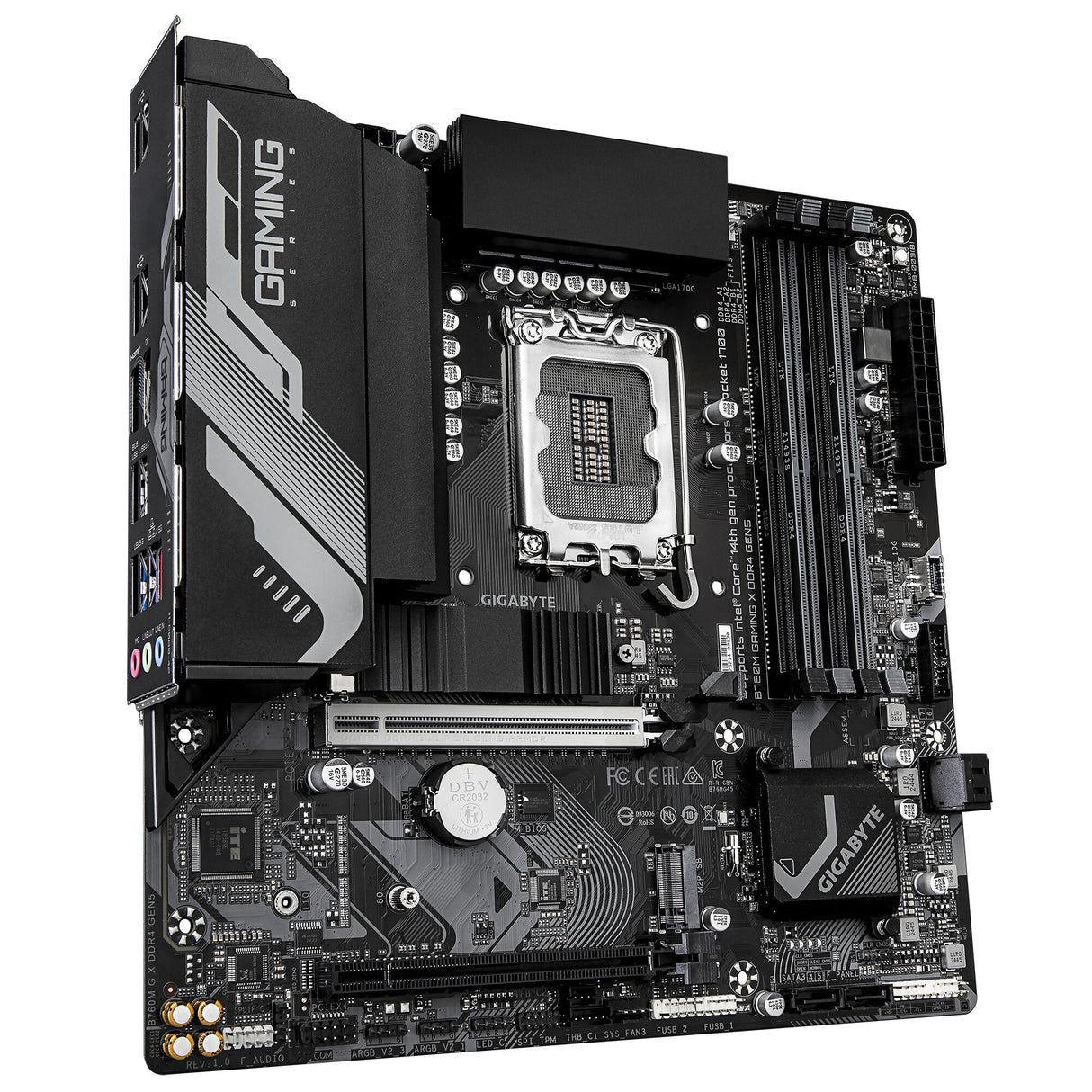 GIGABYTE B760M GAMING X DDR4 GEN5 Motherboard - Supports 14th Gen. Intel Core CPUs, 8+1+1 phases VRM, up to 3200MHz DDR4, 2xPCIe 4.0 M.2, 2.5 GbE LAN, USB 3.2 Gen 1