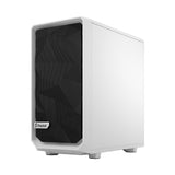 Fractal Design Meshify 2 Mini (White TG) Estuche para juegos con ventana de vidrio transparente, Micro ATX, malla angular, USB-C, GPU de 331 mm y soporte para radiador de 280 mm