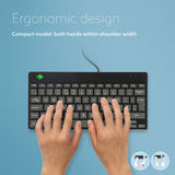 R-Go Tools Ergonomic keyboard R-Go Compact Break, compact keyboard with break software, QWERTY (UK), wired, black