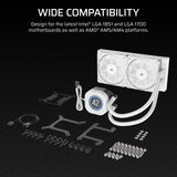 Corsair Nautilus 240 RS LCD Processor All-in-one liquid cooler 12 cm White 1 pc(s)