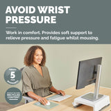 Fellowes Breyta Mouse Mat Wrist Rest Mouse Pad Wrist Support with Antibacterial Protection Ergonomic Mouse Mat Sage