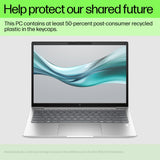 HP EliteBook G11 Intel Core Ultra 7 155U Laptop 40.6 cm (16") WUXGA 16 GB DDR5-SDRAM 512 GB SSD Wi-Fi 6E (802.11ax) Windows 11 Pro AI PC Silver