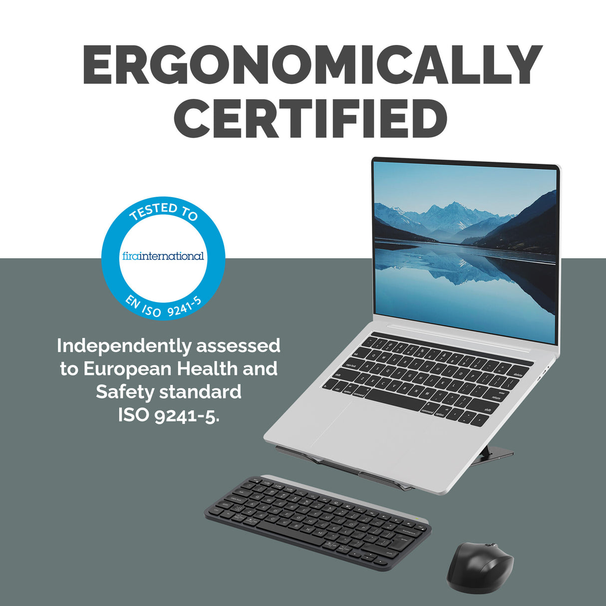 Fellowes Alumia Laptop Riser Portable Laptop Stand Max Size 15 inch Max Weight 5kg Black