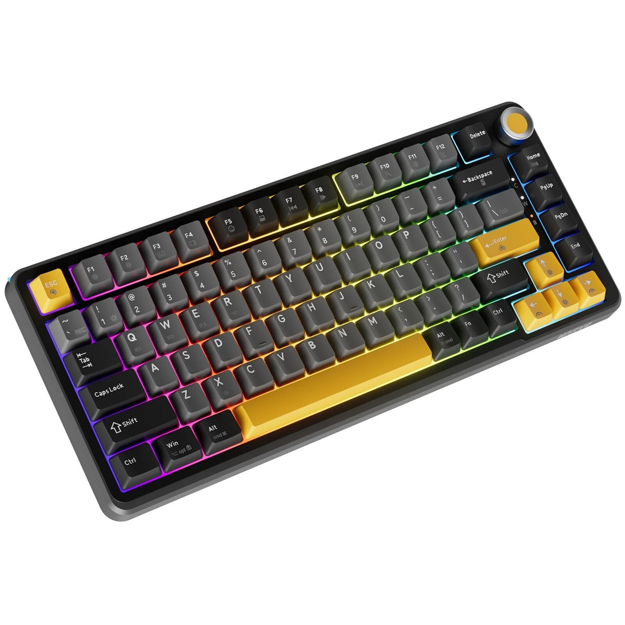 Marvo Titan 75 KG986W Wireless Mechanical Gaming , Tri-Mode Connectivity, Wired, 2.4GHz & Bluetooth, Hot-Swappable Mechanical Switches, Vibrant RGB Backlighting, Full-Key Anti-Ghosting keyboard QWERTY English Black