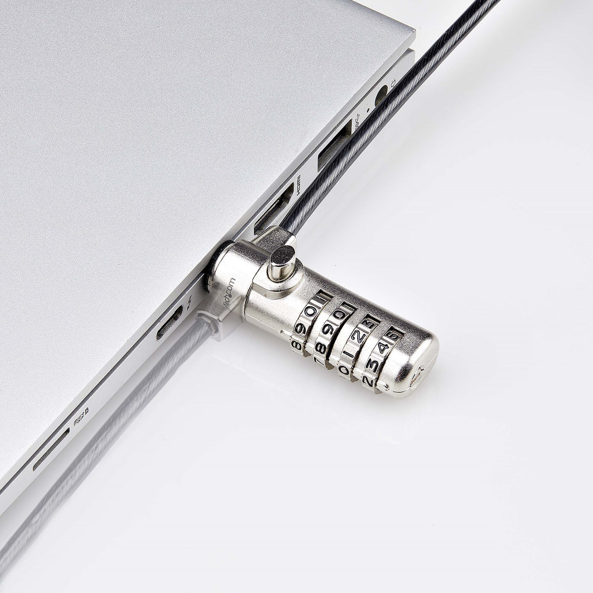 StarTech.com Slim Lock Nano Slot Compatible, 6.6ft (2m) Locking Cable, Desk Anti-Theft Security For Laptop/Notebook Computer, Cut-Resistant Steel Cable, 4-Digit Lock