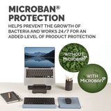 Fellowes Breyta Mouse Mat Wrist Rest Mouse Pad Wrist Support with Antibacterial Protection Ergonomic Mouse Mat Marine