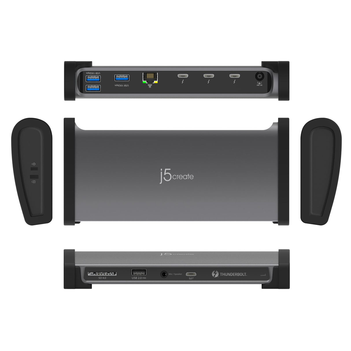 j5create JTD562-FN laptop dock/port replicator Wired Thunderbolt 4 Grey