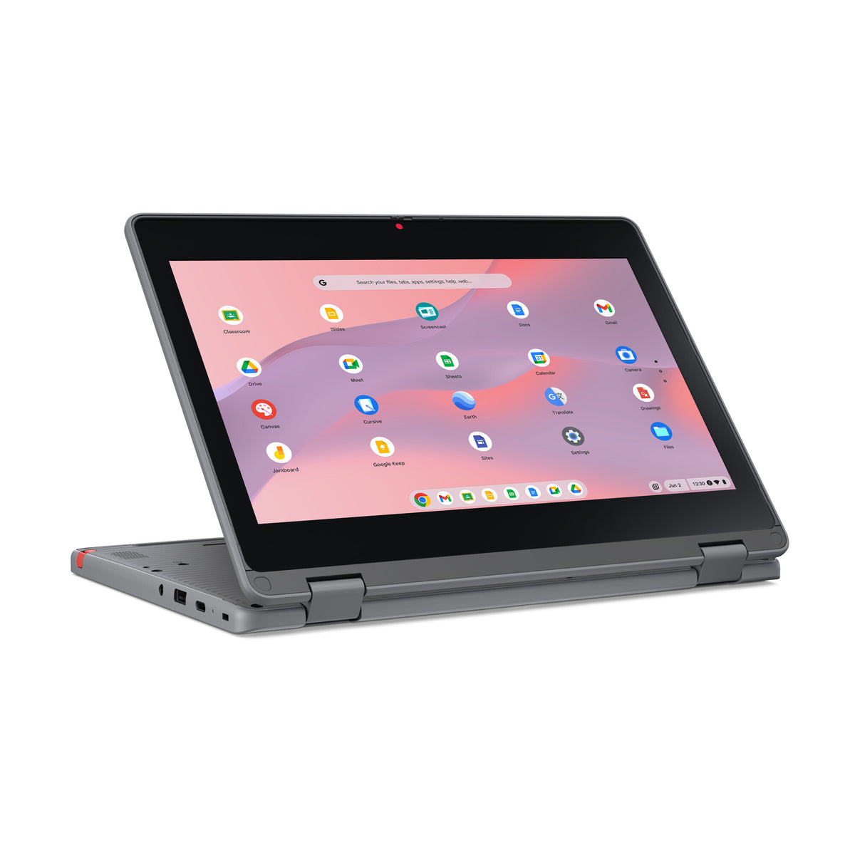 Lenovo Chrome 500e 2in1 G5 M89 MediaTek Kompanio 540 Chromebook 29.5 cm (11.6") Touchscreen HD 8 GB LPDDR5x-SDRAM 64 GB UFS Wi-Fi 7 (802.11be) ChromeOS Grey English