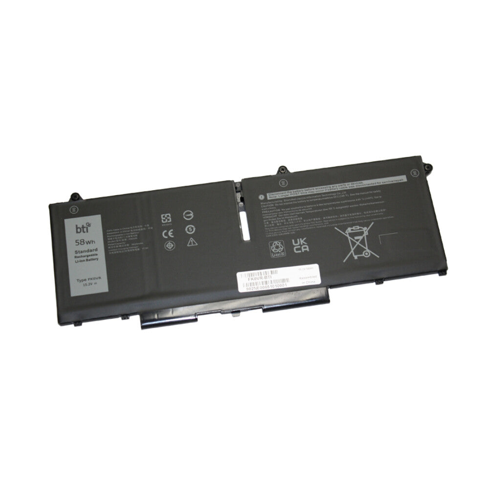 BTI 58Wh 4 cell H4PVC compatible battery for DELL PRECISION 3750 LATITUDE 7530 LATITUDE 7430 2-IN-1 LATITUDE 7430 LATITUDE 7330 2-IN-1