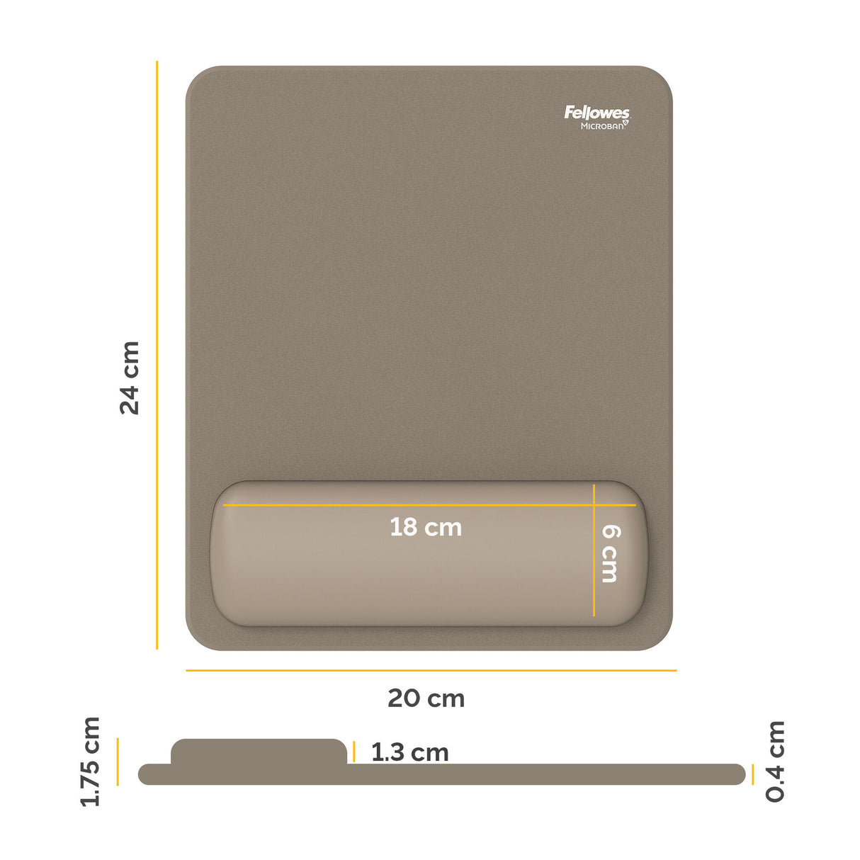 Fellowes Breyta 100142559 mouse pad Sand
