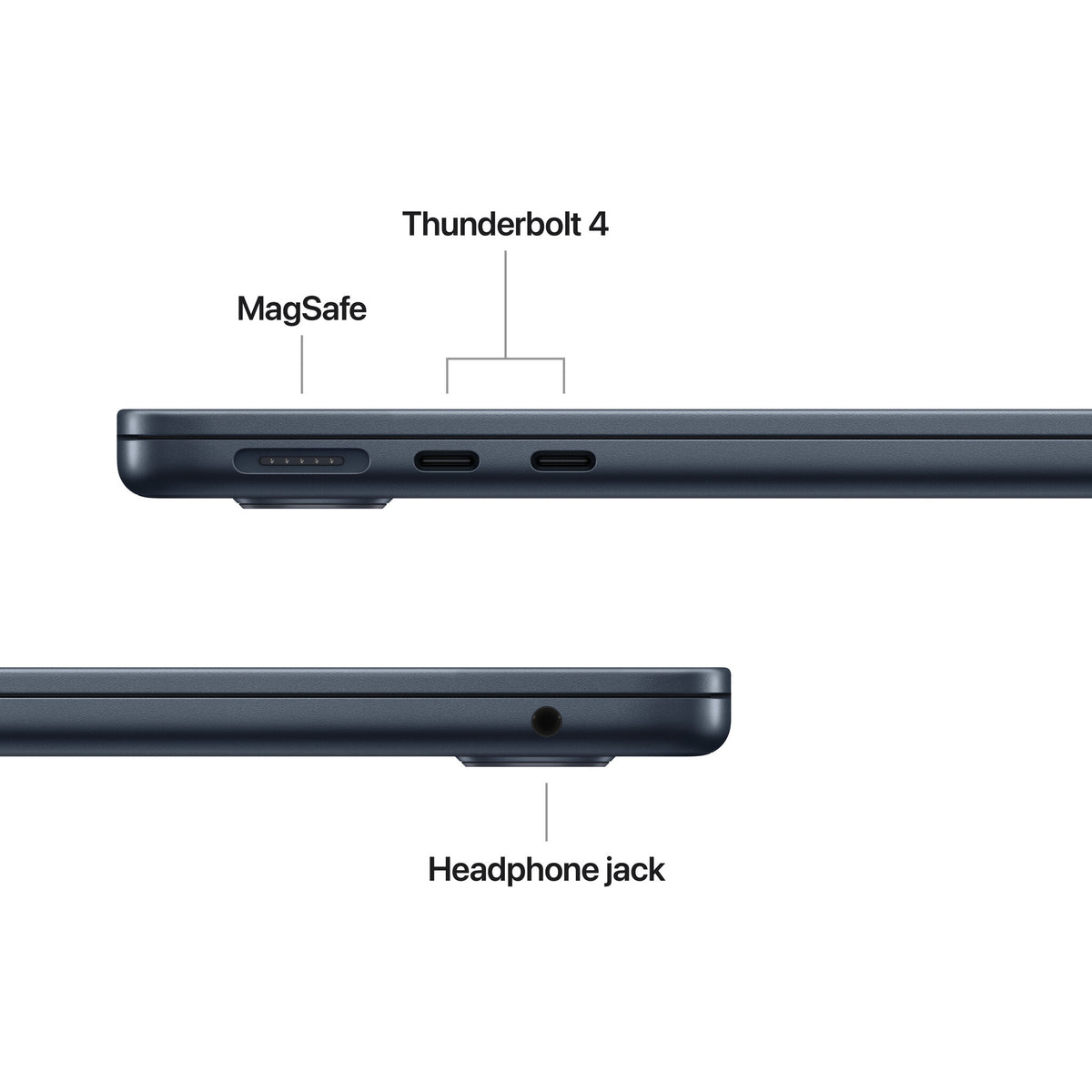 Apple MacBook Air 13-inch : M5 chip with 10‑core CPU and 8‑core GPU, 16GB, 512GB SSD - Midnight